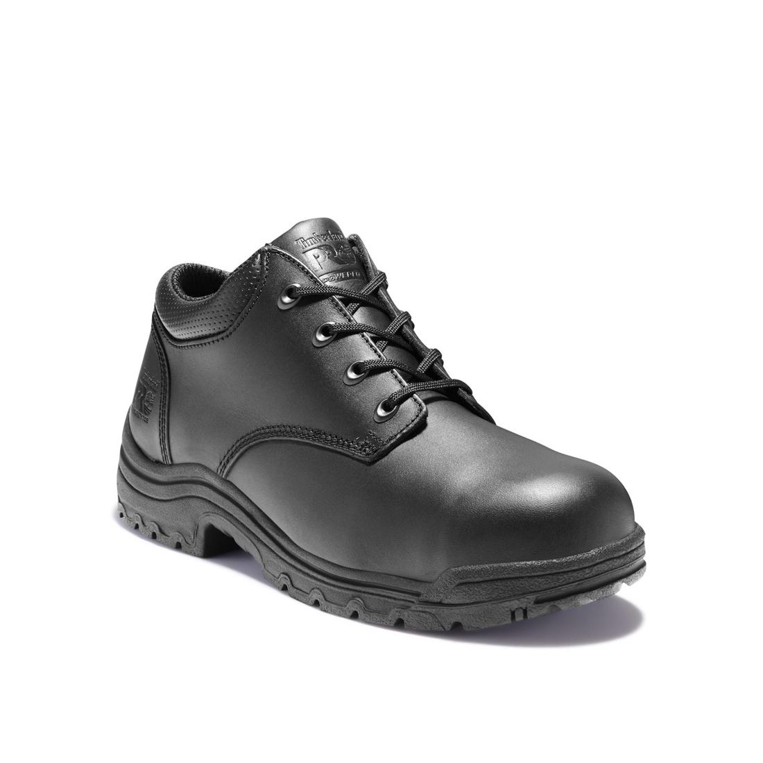 Timberland Pro Titan Alloy-Toe Oxford Work Shoe Black Medial View