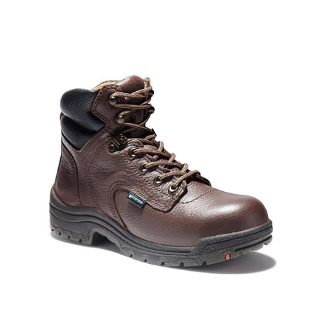 Timberland Pro Women's Titan 6 Inch Alloy-Toe Waterproof Work Boot Brown Medial View