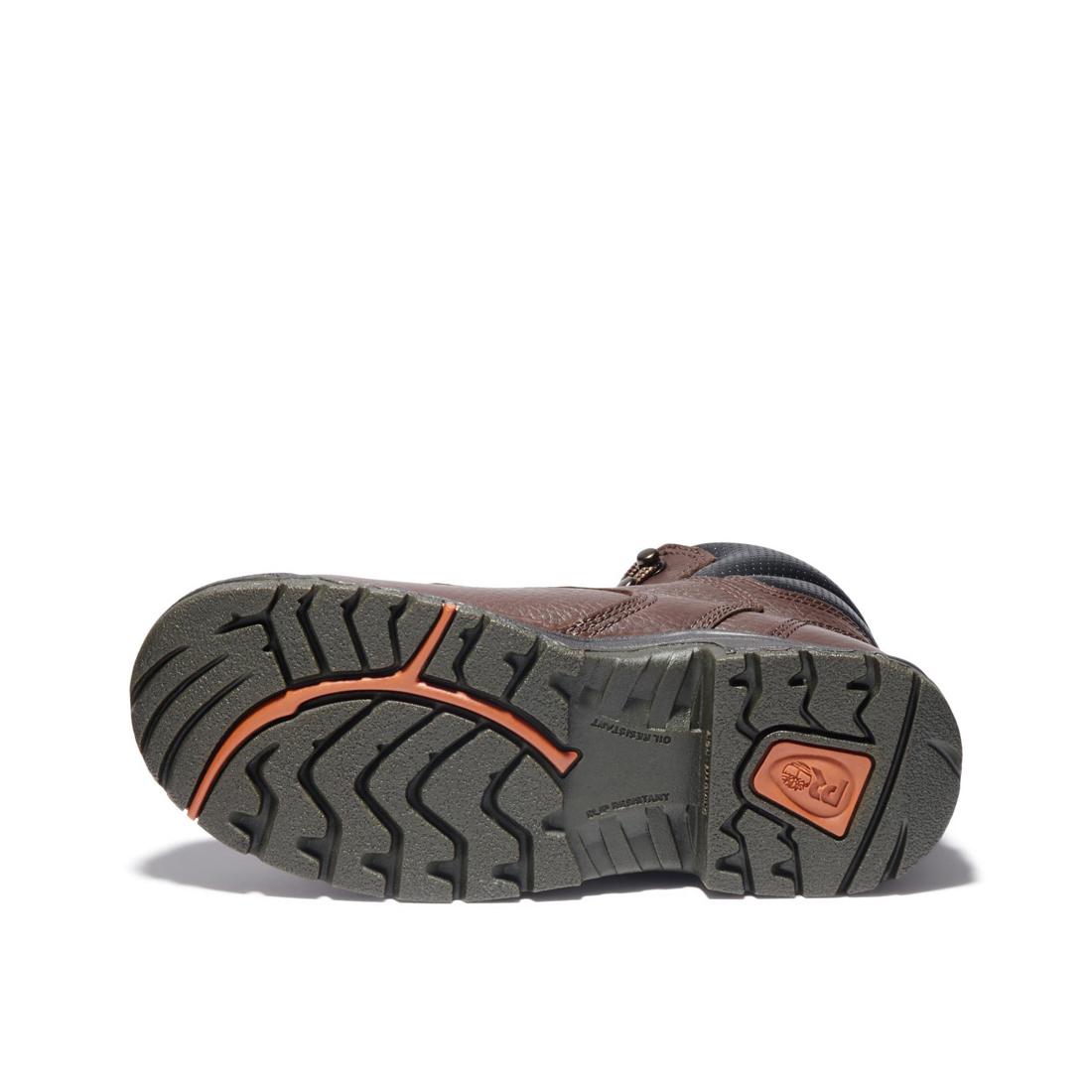 Timberland Pro Women's Titan 6 Inch Alloy-Toe Waterproof Work Boot Brown Sole View