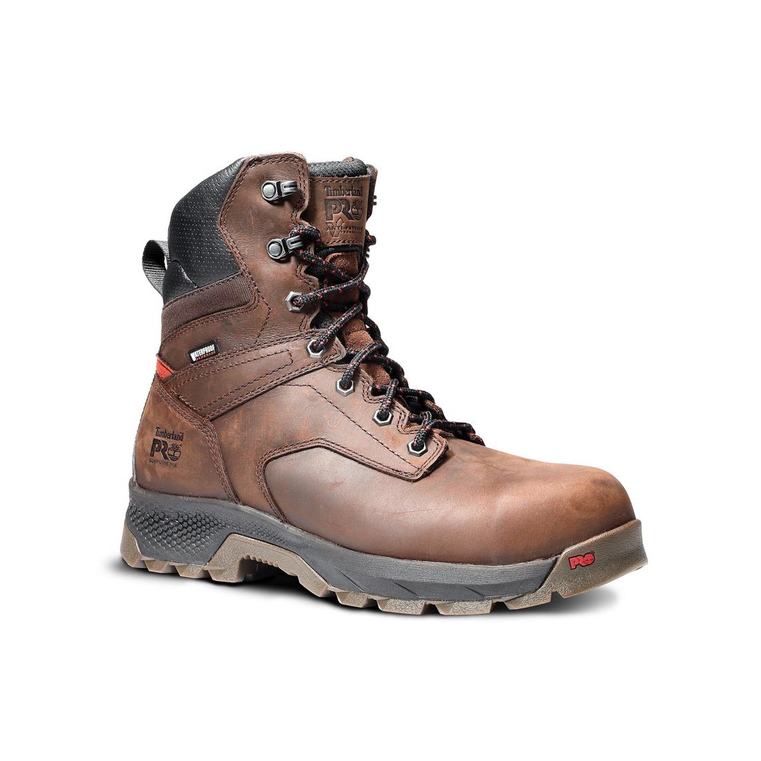 Timberland Pro Titan EV 8 Inch Composite-Toe Waterproof Insulated Work Boot Brown Medial View
