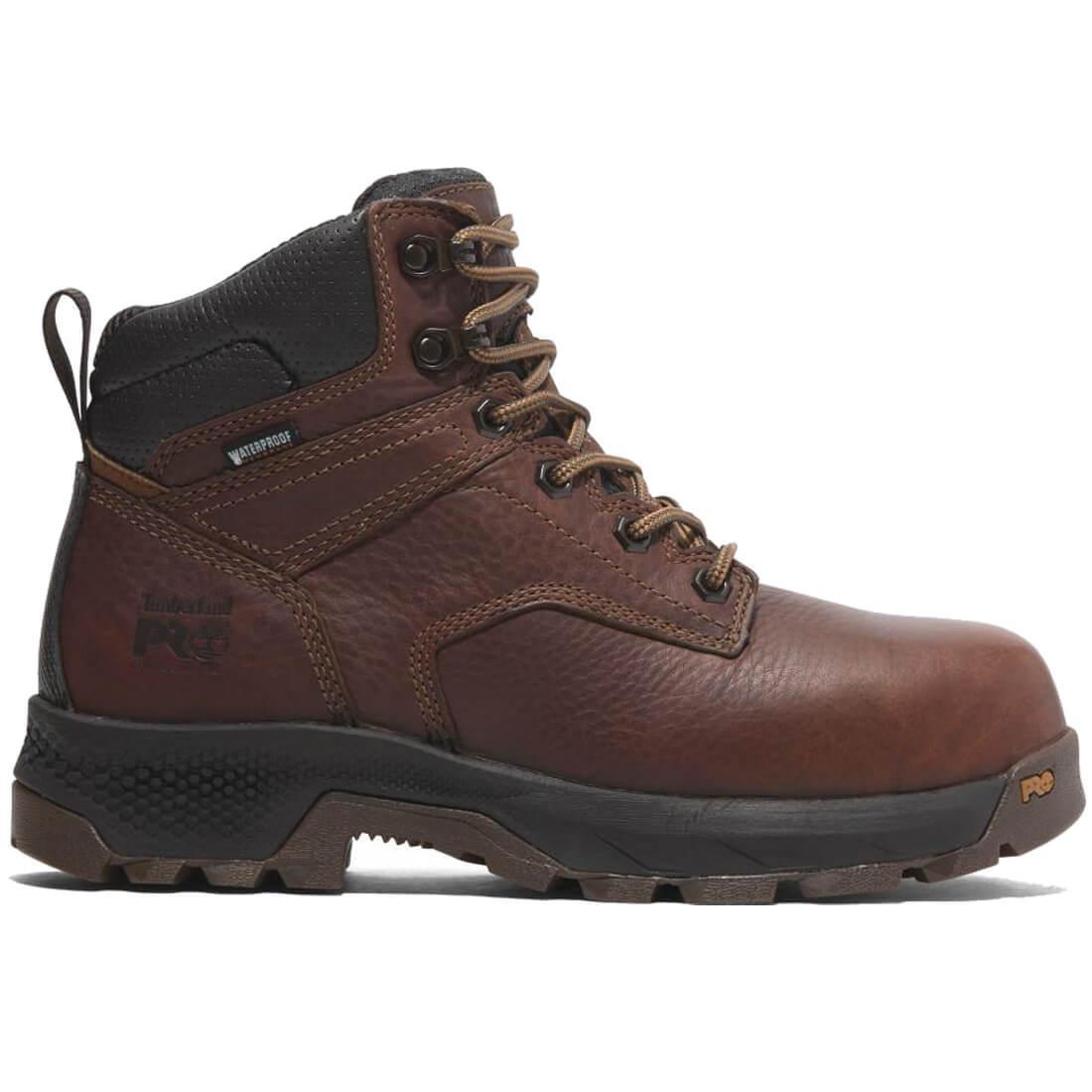 Timberland Pro Titan EV Women’s Waterproof Composite Toe Insulated Work Boots – Coffee Brown Profile View