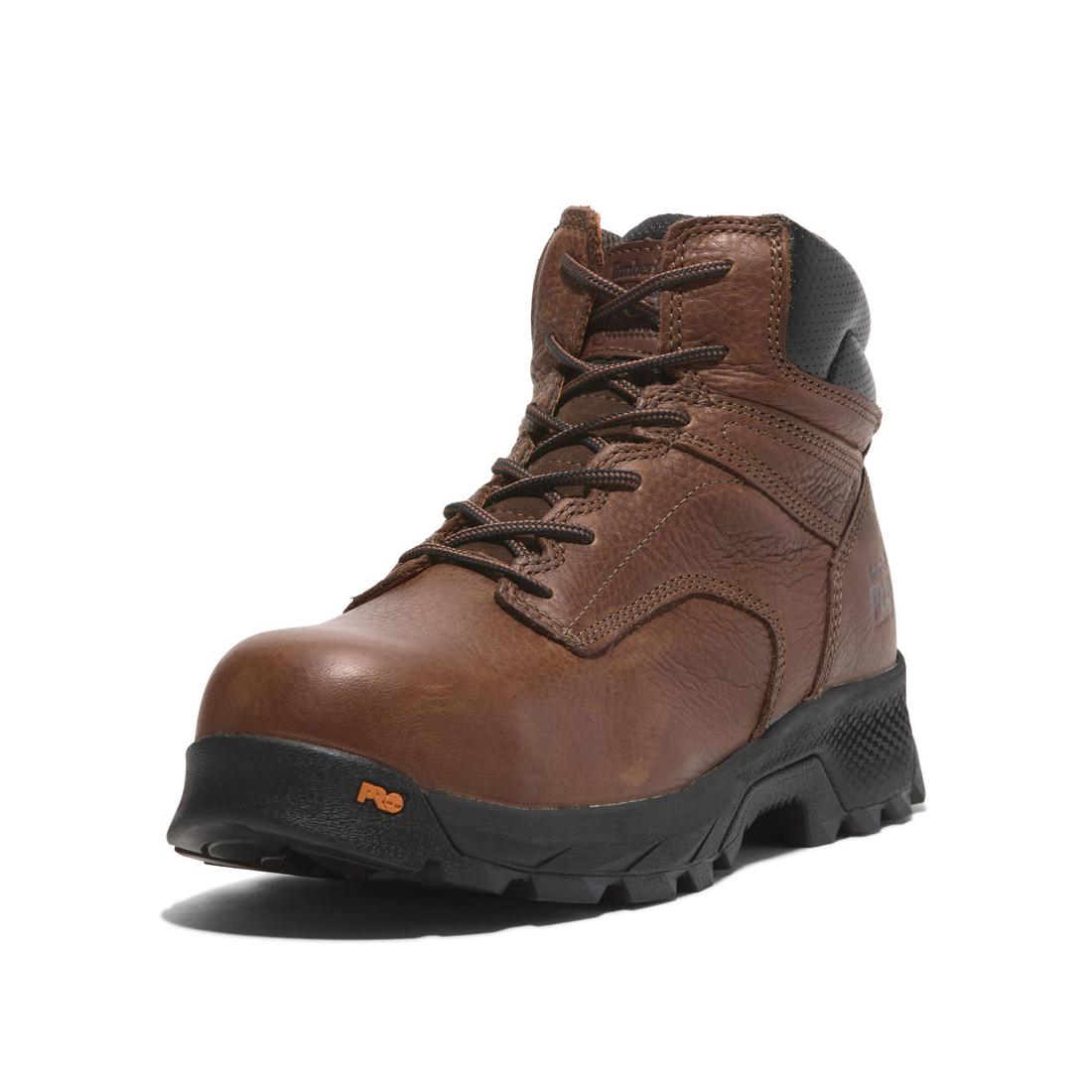 Timberland Pro Titan Ev 6 Inch Composite-Toe SD10 Work Boot Brown Coffee Detail View