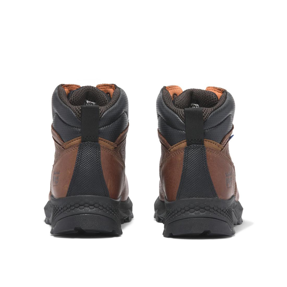 Timberland Pro Titan Ev 6 Inch Composite-Toe SD10 Work Boot Brown Coffee Heel-Back View