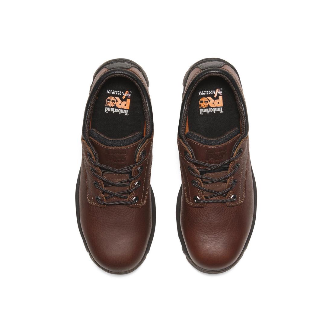 Timberland Pro Titan Ev Composite-Toe Oxford Work Shoe Brown Front-upper View