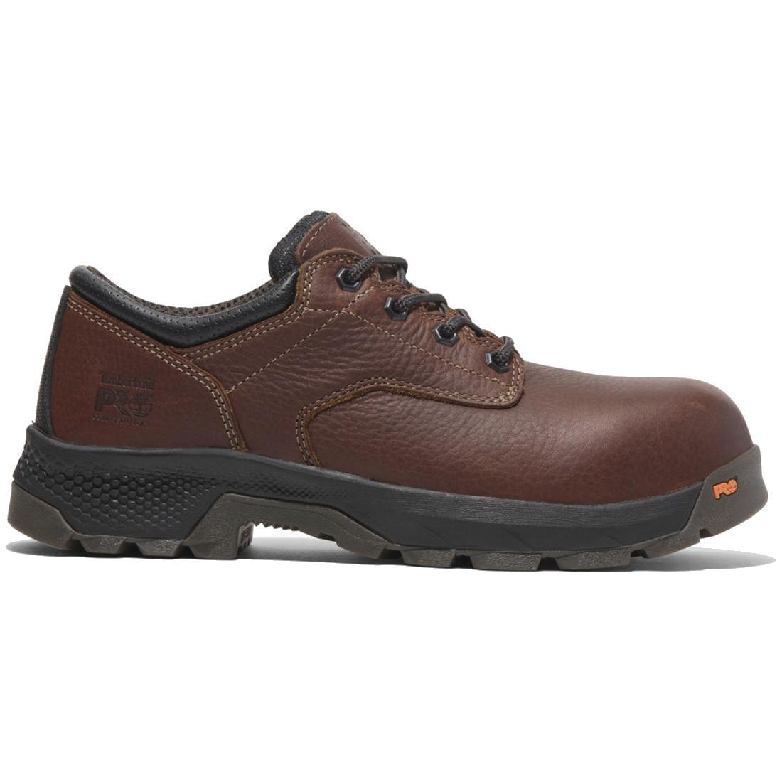 Timberland Pro Titan Ev Composite-Toe Oxford Work Shoe Brown Profile View