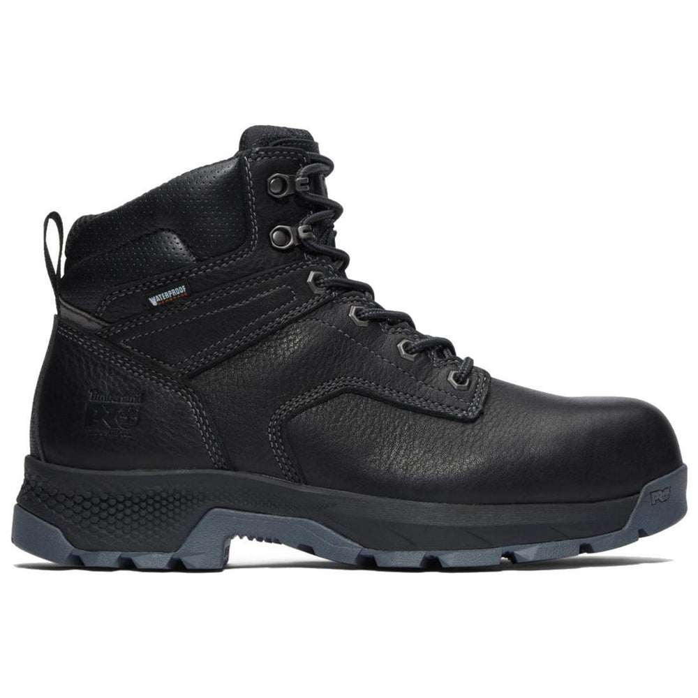 Timberland Pro Titan EV 6 Inch Composite-Toe Waterproof Work Boot Black Profile View