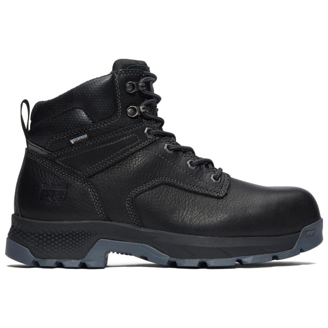 Timberland Pro Titan EV 6 Inch Composite-Toe Waterproof Work Boot Black Profile View