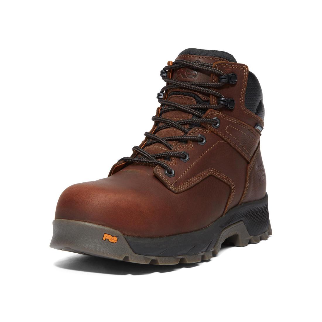 Timberland Pro Titan EV 6 Inch Composite-Toe Waterproof Work Boot Brown Detail View