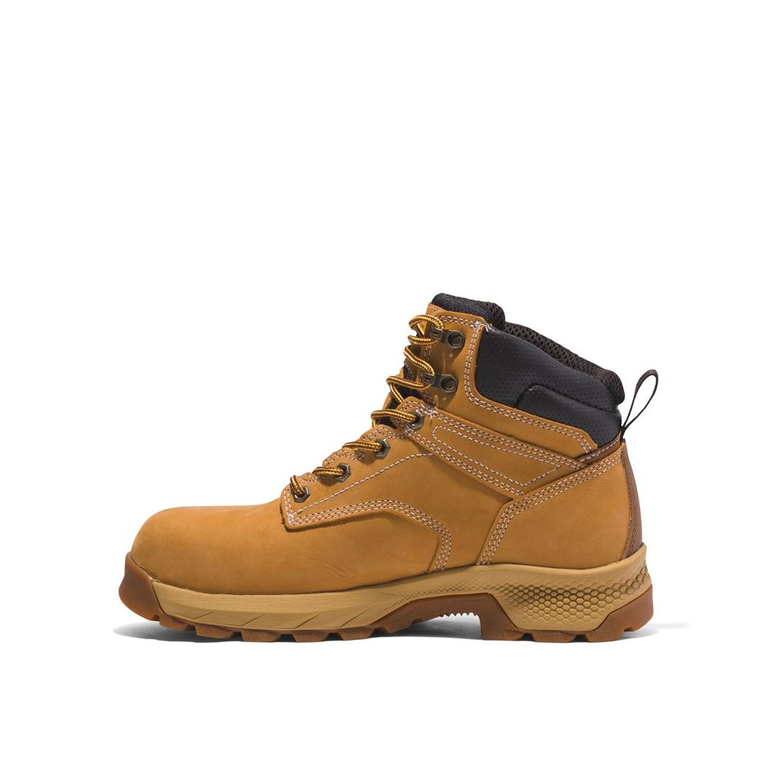 Timberland Pro Titan Ev 6 Inch Composite-Toe Waterproof Work Boot Wheat Angled View