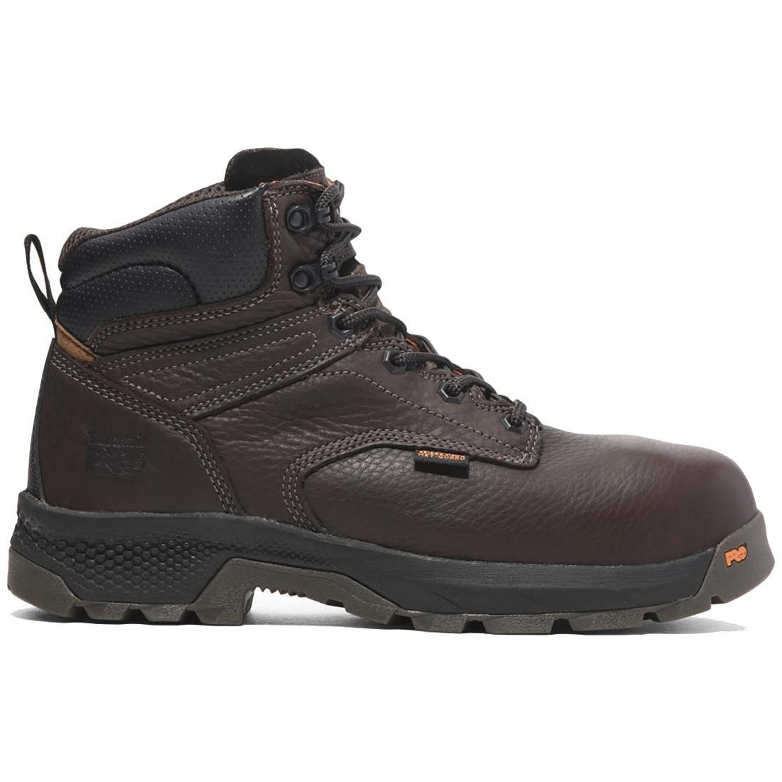 Timberland Pro Titan Ev 6 Inch Composite-Toe Work Boot Dark Brown Profile View