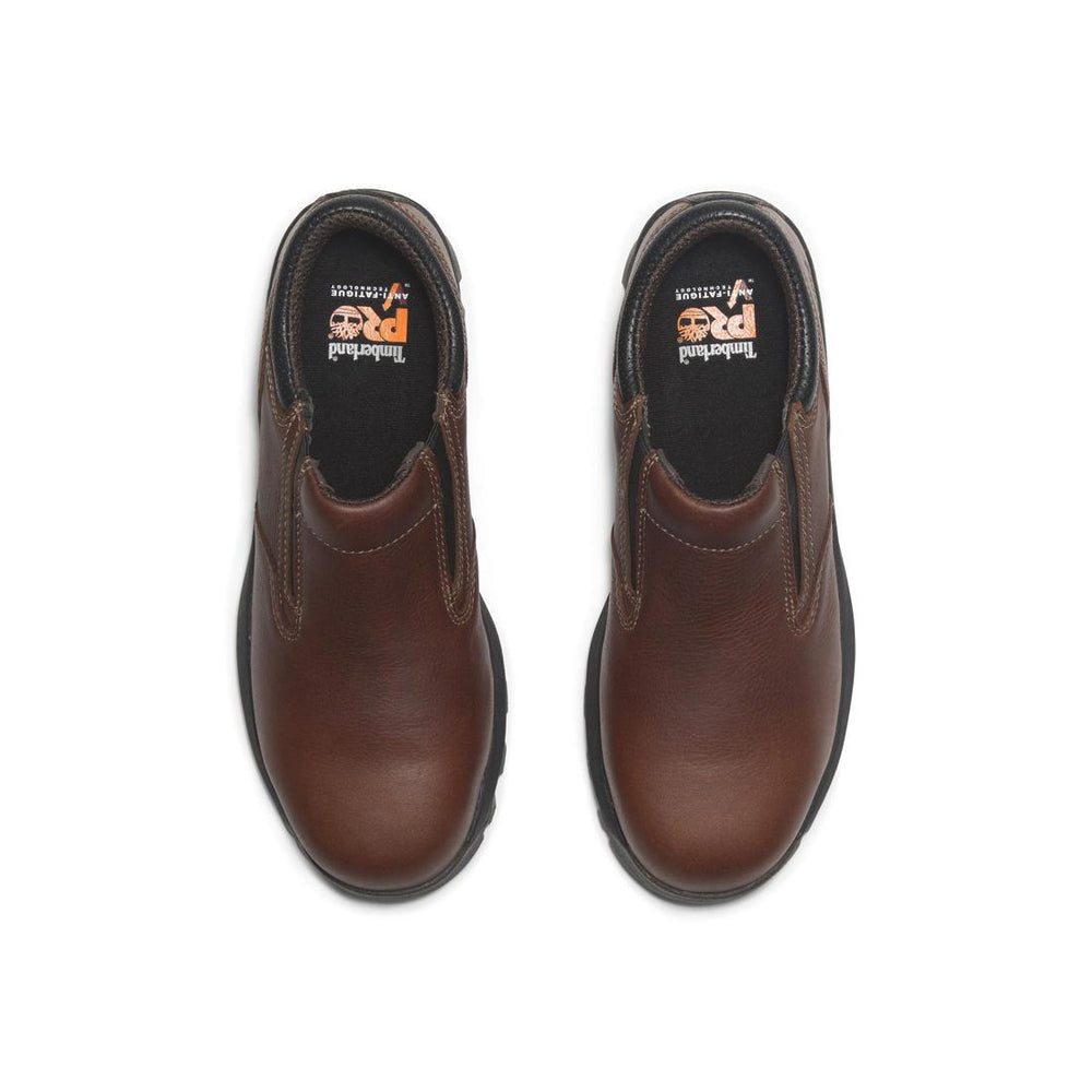 Timberland Pro Titan Ev Composite-Toe Slip-On Work Boot Brown Front-upper View