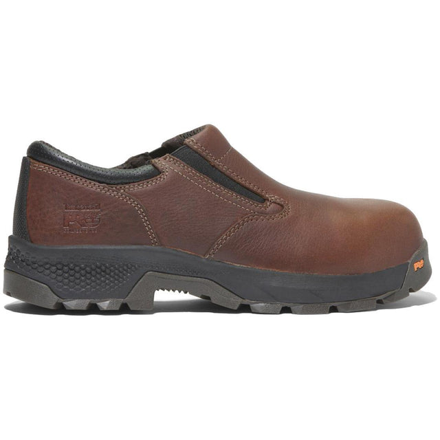 Timberland Pro Titan Ev Composite-Toe Slip-On Work Boot Brown Profile View