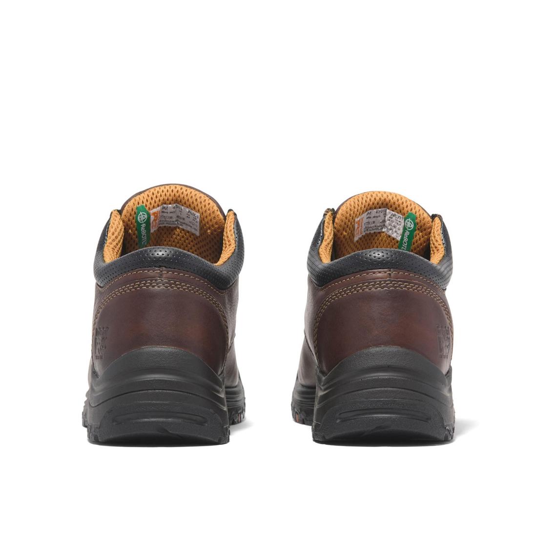 Timberland Pro Titan Soft-Toe Oxford Shoe Brown Heel-Back View