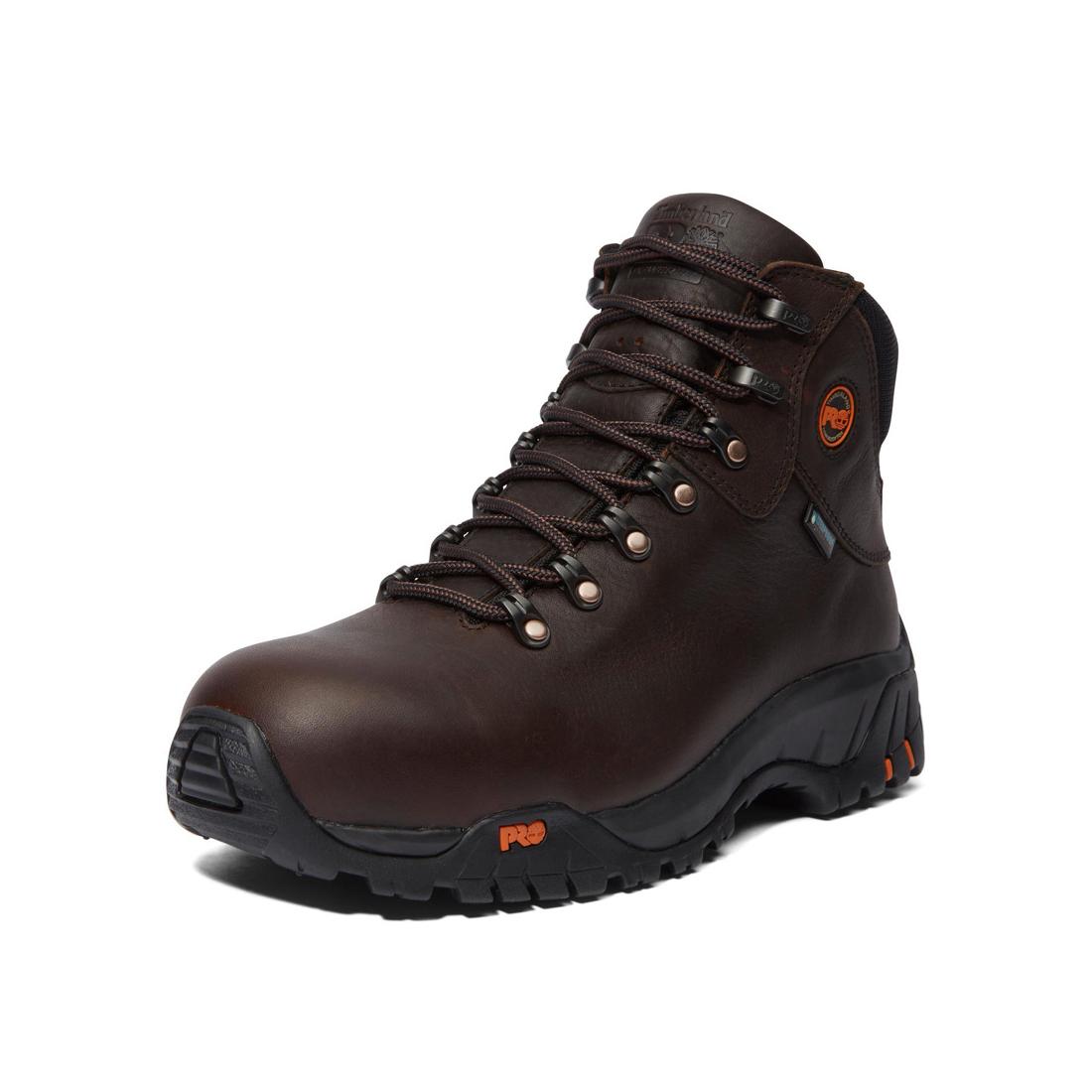 Timberland Pro Titan Trekker Alloy-Toe Waterproof Work Boot Brown Detail View