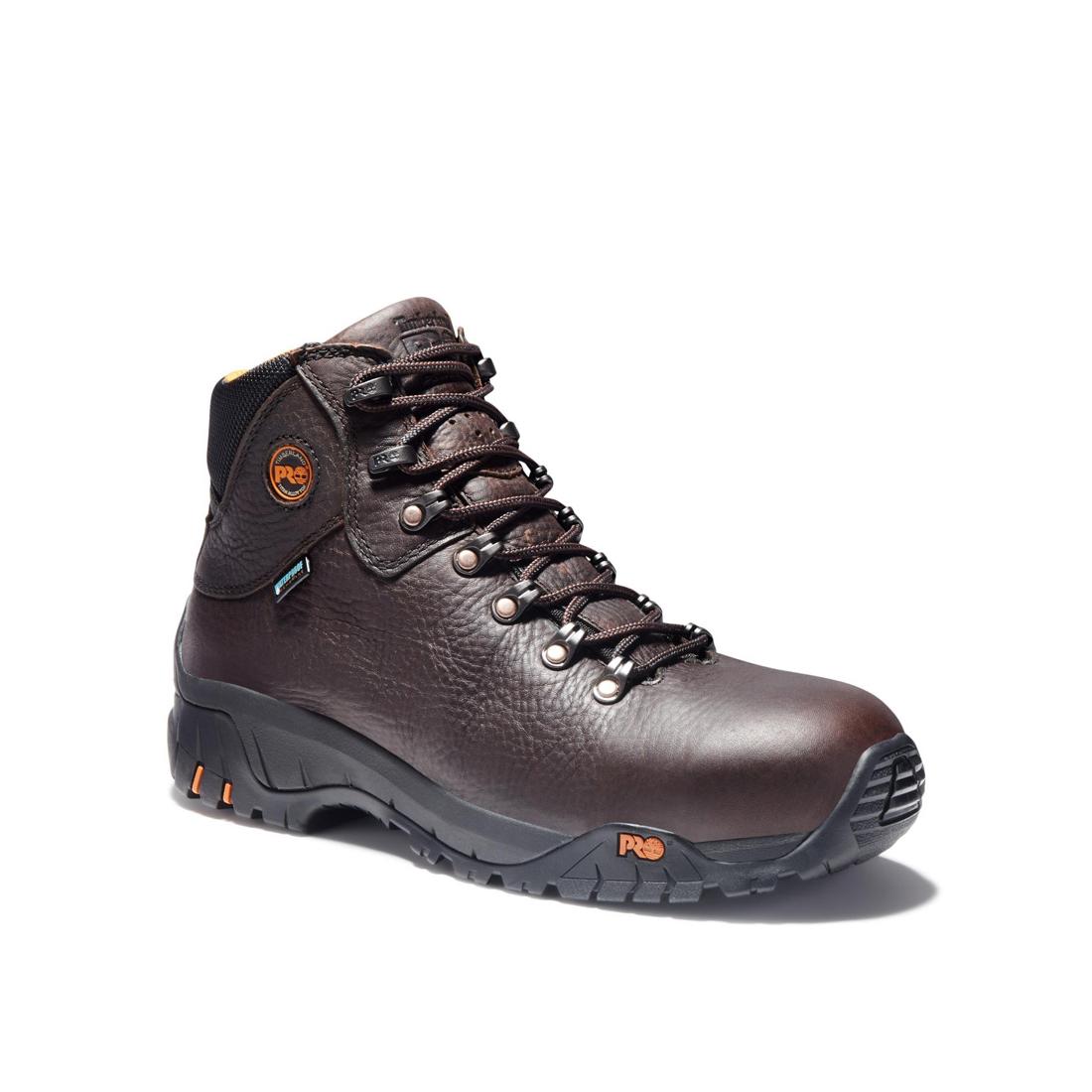 Timberland Pro Titan Trekker Alloy-Toe Waterproof Work Boot Brown Medial View