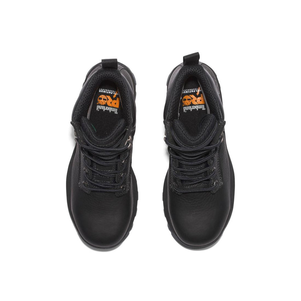 Timberland Pro Women's Titan EV 6 Inch Composite-Toe Waterproof Work Boot Black Front-upper View