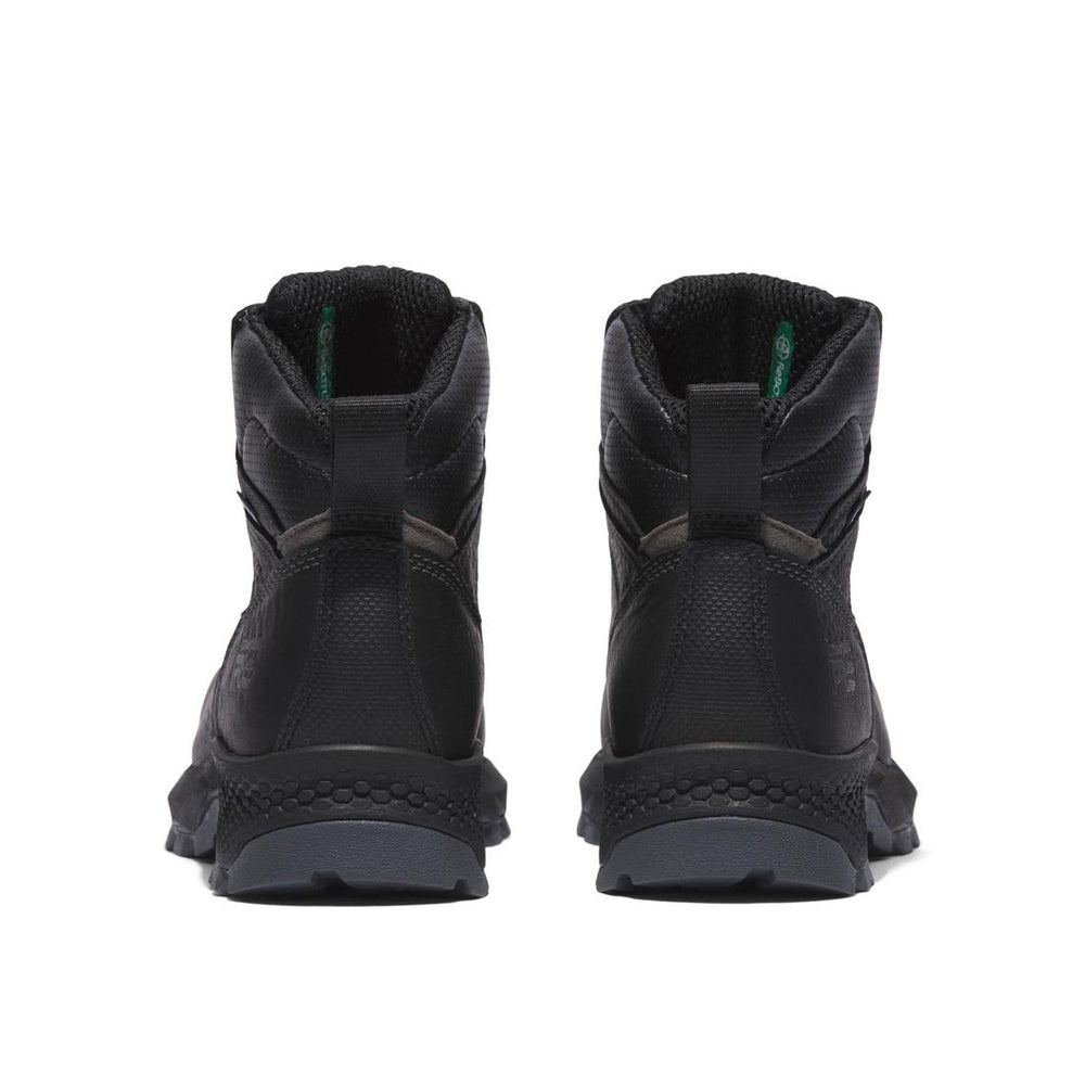Timberland Pro Women's Titan EV 6 Inch Composite-Toe Waterproof Work Boot Black Heel-Back View