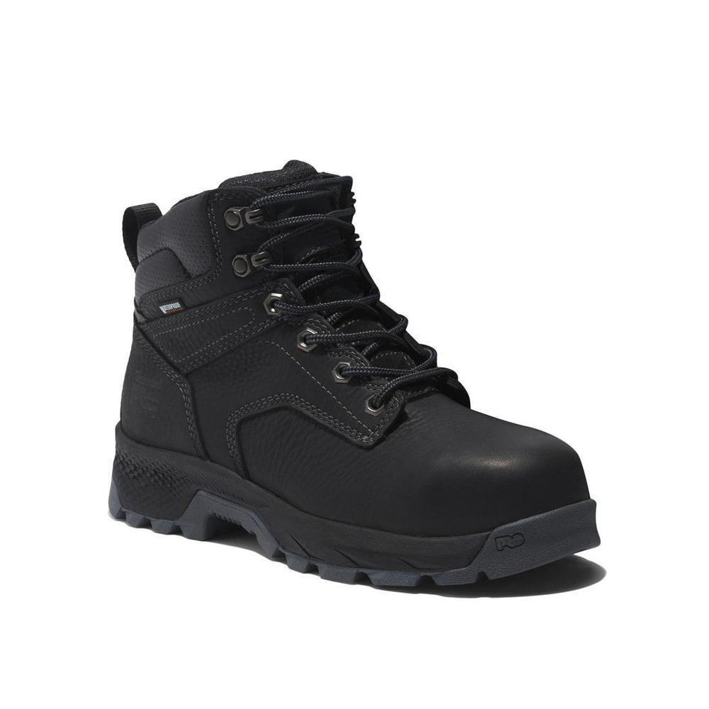 Timberland Pro Women's Titan EV 6 Inch Composite-Toe Waterproof Work Boot Black Medial View