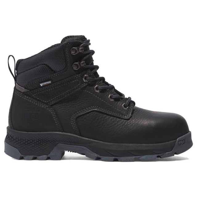 Timberland Pro Women's Titan EV 6 Inch Composite-Toe Waterproof Work Boot Black Profile View