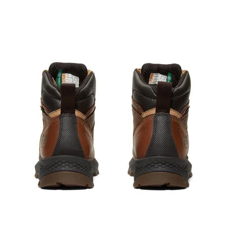 Timberland Pro Women's Titan EV 6 Inch Composite-Toe Waterproof Work Boot Brown Heel-Back View