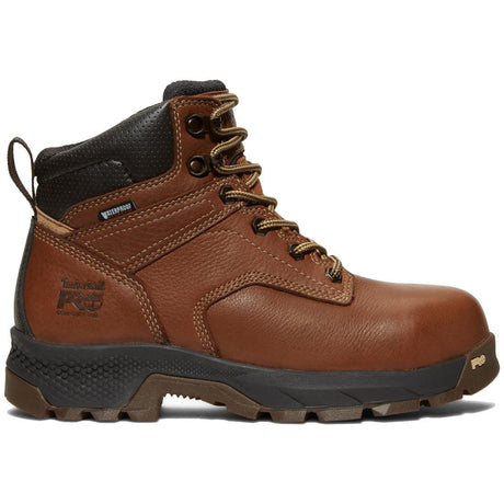 Timberland Pro Women's Titan EV 6 Inch Composite-Toe Waterproof Work Boot Brown Profile View