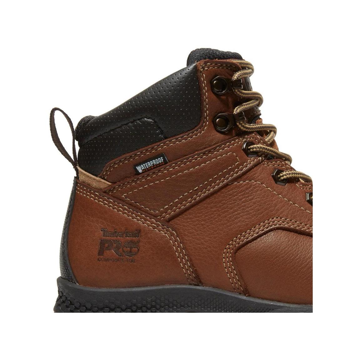Timberland Pro Women's Titan EV 6 Inch Composite-Toe Waterproof Work Boot Brown View