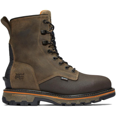 Timberland Pro True Grit 8 Inch Composite-Toe Waterproof Work Boot Brown Profile View