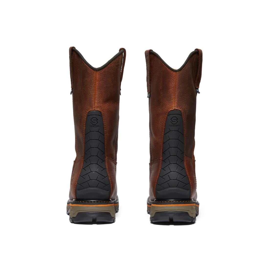 Timberland Pro True Grit Pullon Img Nt Waterproof Brown Heel-Back View