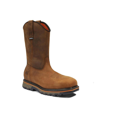 Timberland Pro True Grit Composite-Toe Waterproof Pull-on Work Boot Brown Medial View