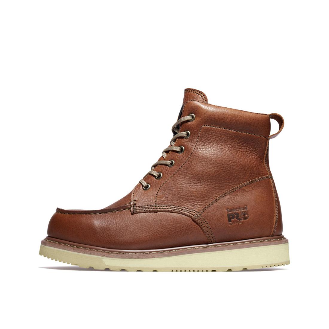 Timberland Pro Wedge 6 Inch Soft-Toe Boot Brown View