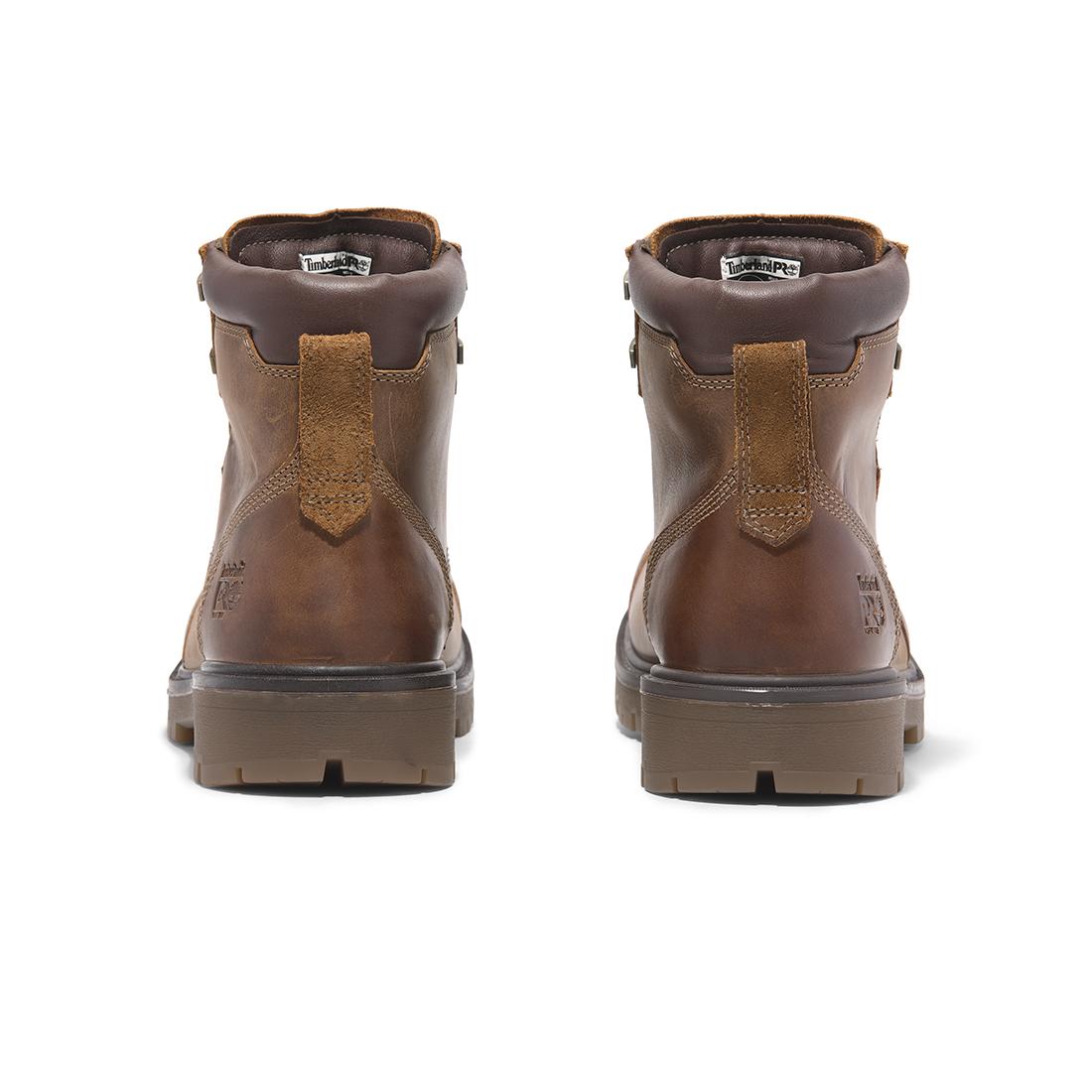 Timberland Pro Whitman 6-Inch Waterproof Full Grain Boot Medium Brown Heel-Back View