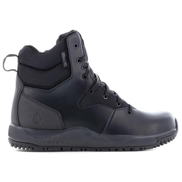 Volcom Tactical 6 Inch Soft-Toe Waterproof Boot Black Profile View