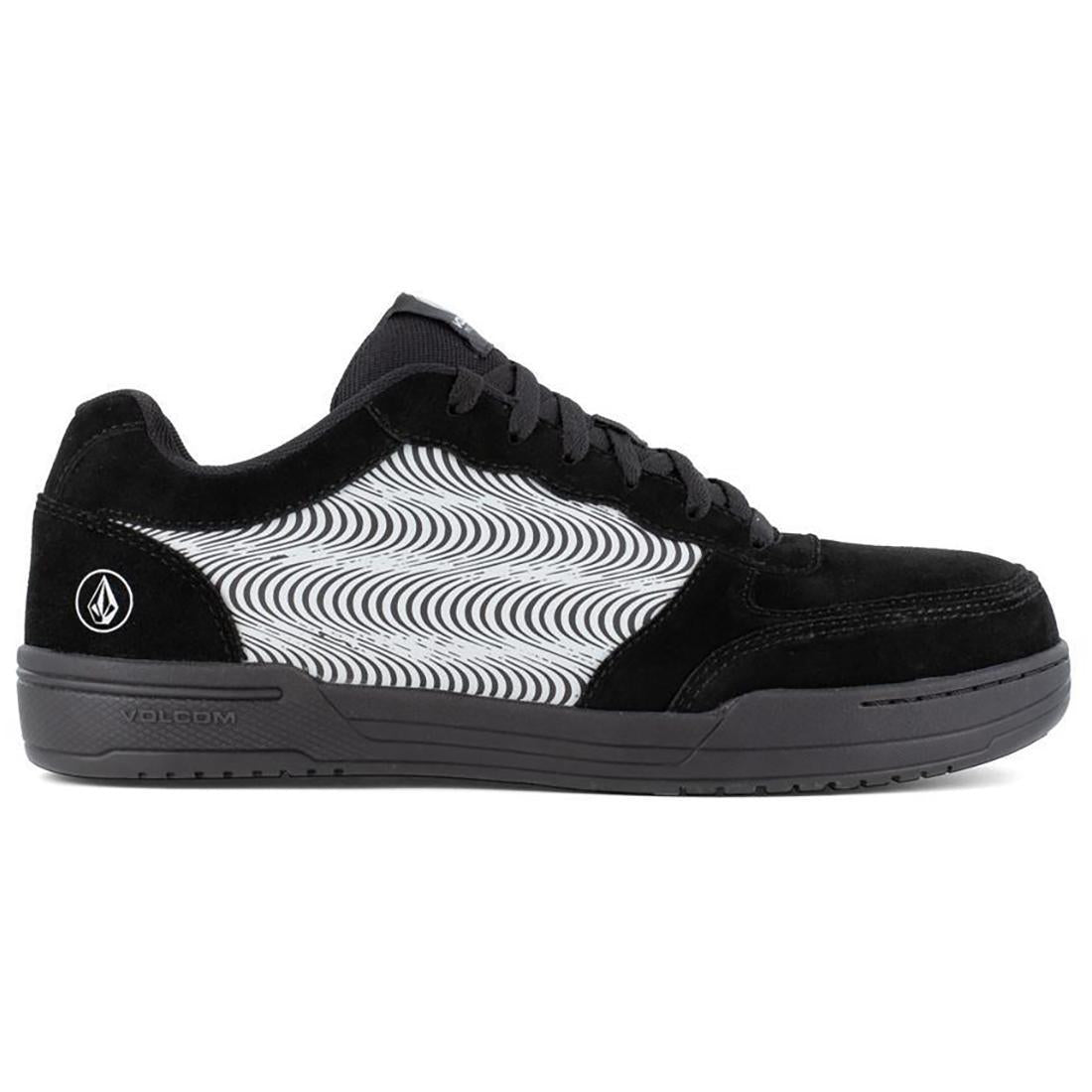Volcom Hybrid Composite-Toe Wedge Sole Work Shoe Black Grey Profile View
