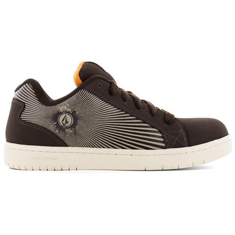 Volcom Stone Op Art Composite-Toe Work Shoe Brown Profile View