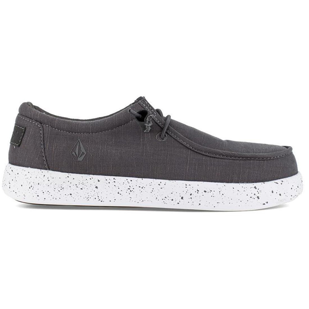 Volcom Women's Chill Composite-Toe Slip On Work Shoe Dark Grey Profile View