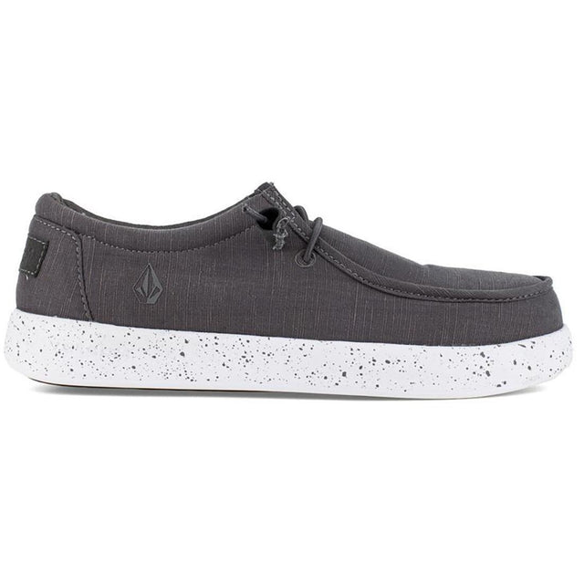 Volcom Women's Chill Composite-Toe Slip On Work Shoe Dark Grey Profile View