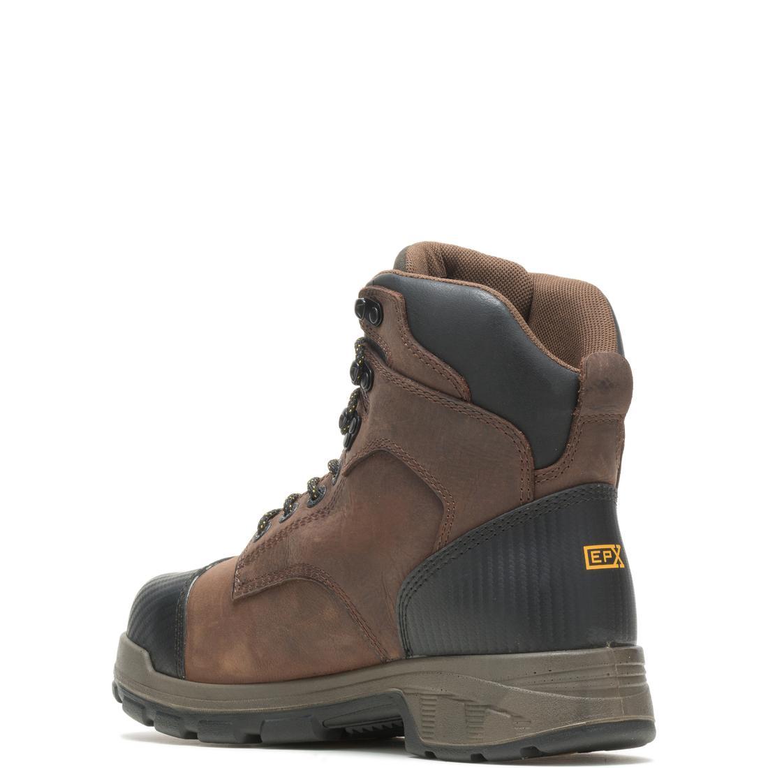 Wolverine Blade Lx Epx Met guard Waterproof CarbonMax Work Boot Dk Brown W10706 Heel Image