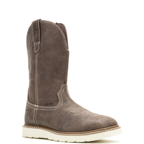 Wolverine Bronc Wedge Steel-Toe Pull On Work Boot Iron W251084 Medial Image