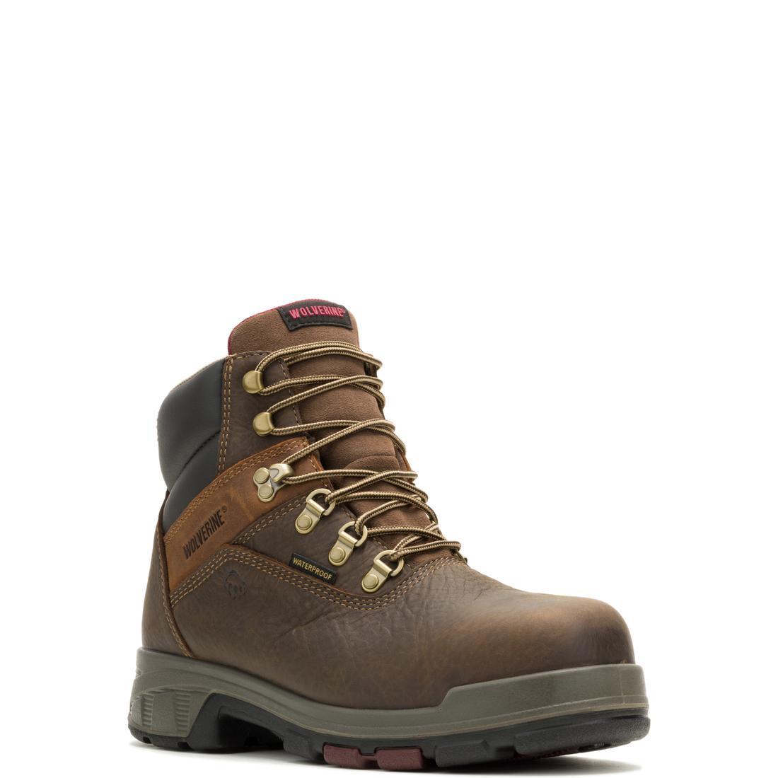 Wolverine Cabor EPX Waterproof 6" Composite-Toe Work Boot Dark Coffee W10314 Medial Image