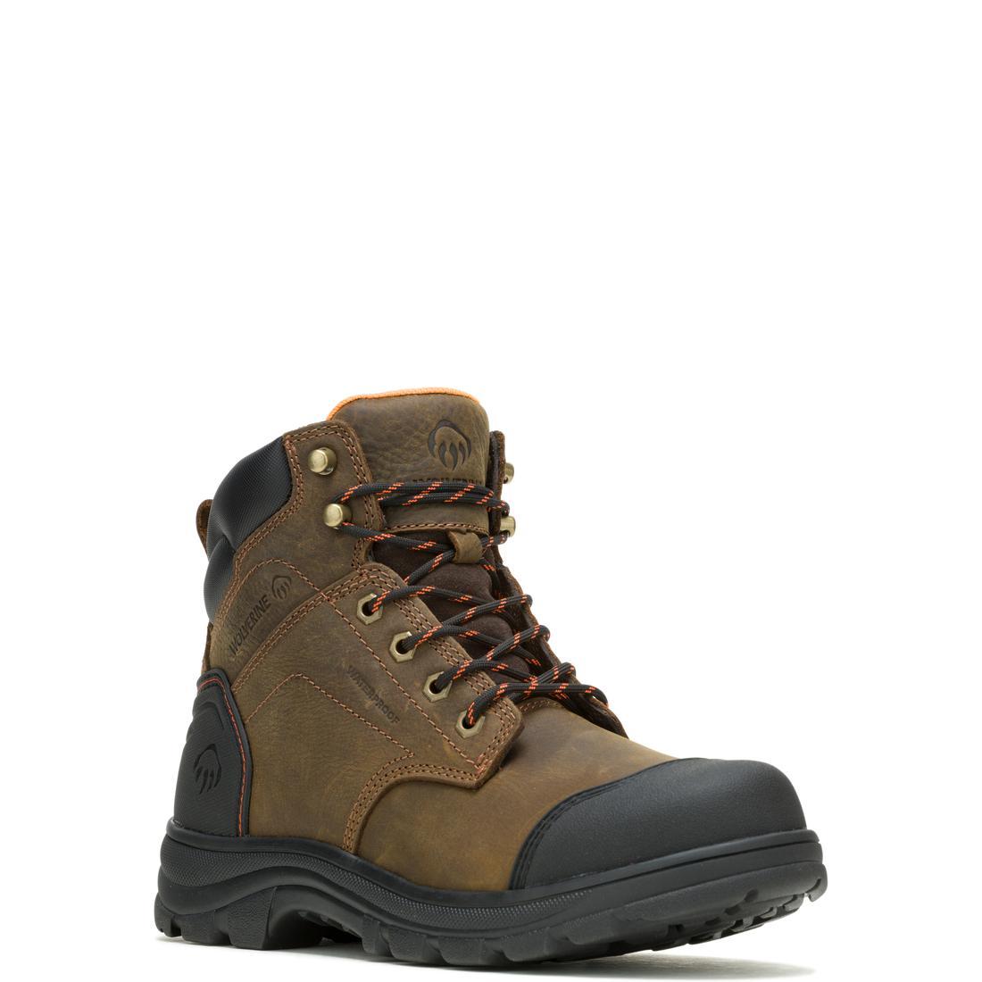 Wolverine Carlsbad Cap Waterproof Soft-Toe Work Boot Soft-Toe,W240055 Medial Image