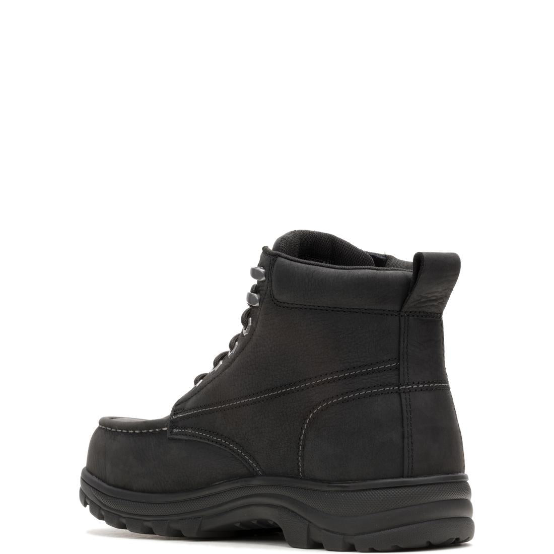 Wolverine Carlsbad Moc Waterproof Steel-Toe Work Boot Black Steel-Toe,W251002 Heel Image