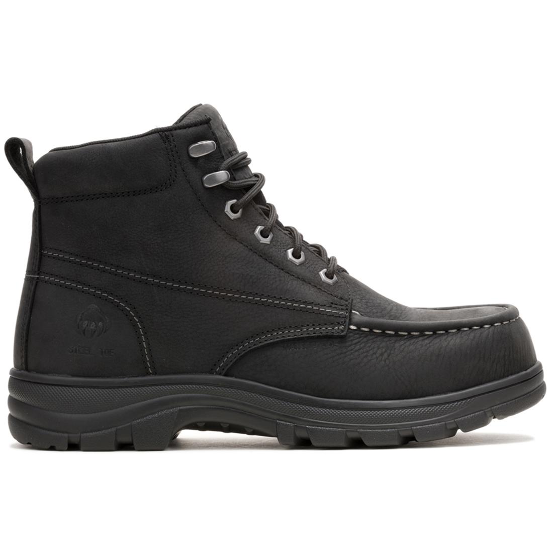 Wolverine Carlsbad Moc Waterproof Steel-Toe Work Boot Black Profile View