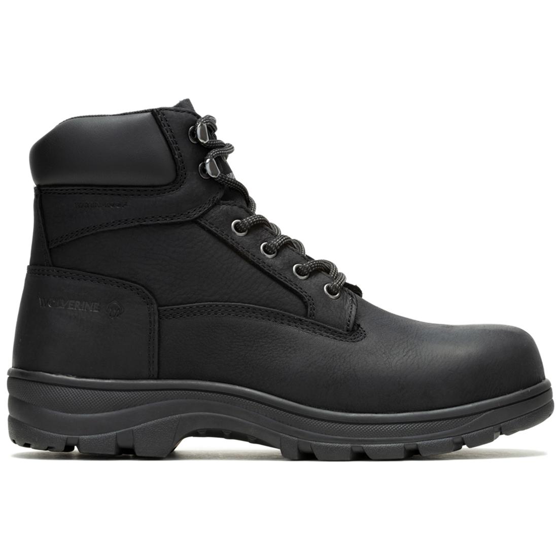 Wolverine Carlsbad Steel-toe Work Boot Black Profile View