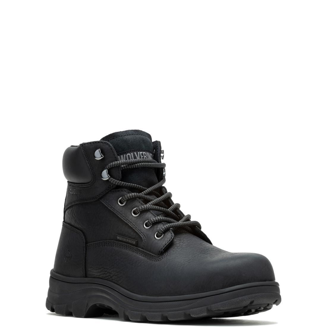 Wolverine Carlsbad Waterproof Steel-Toe Work Boot Black Steel-Toe,W231124 Medial Image