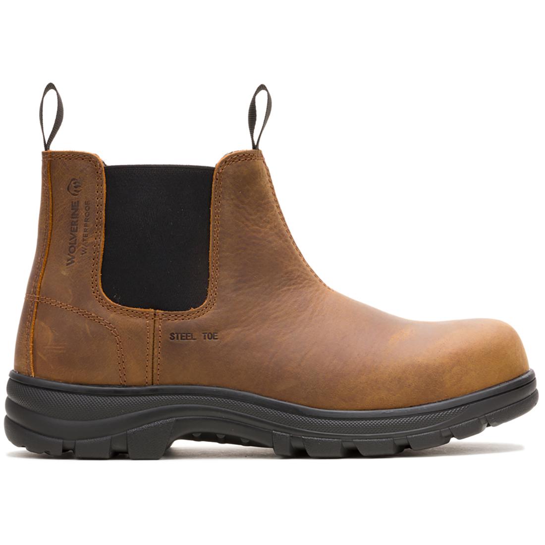 Wolverine Carlsbad Waterproof Steel-Toe Chelsea Work Boot Profile View