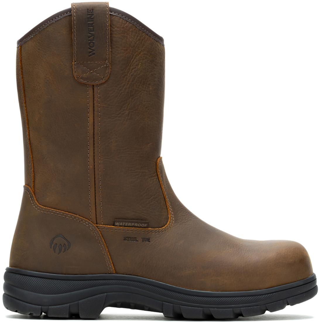 Wolverine Carlsbad Waterproof Steel-Toe Pull-On Work Boot Profile View