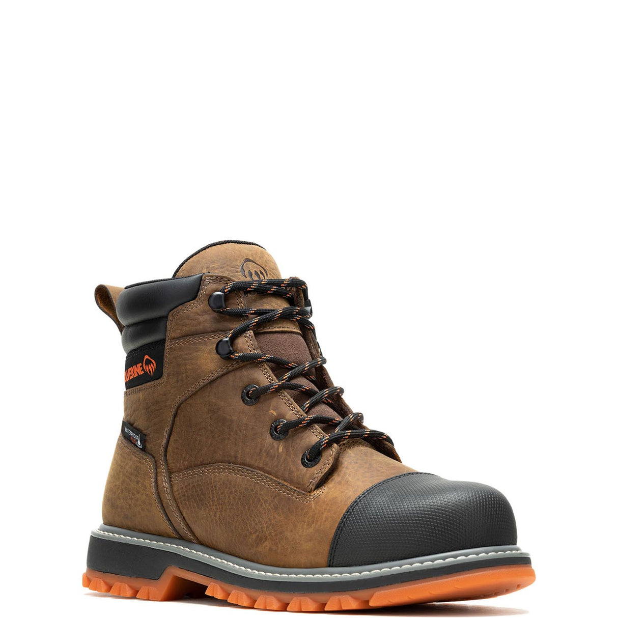 Wolverine Floorhand LX Cap-Toe 6" Waterproof Work Boot Sudan Brown W230058 Medial Image