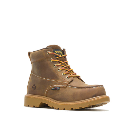 Wolverine Floorhand Moc-Toe 6" Steel-Toe Waterproof Work Boot Tan steel toe,W221049 Medial Image