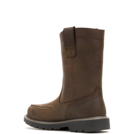 Wolverine Floorhand Moc-Toe Waterproof Steel-Toe Pull-On Work Boot Coffee W251054 Heel Image