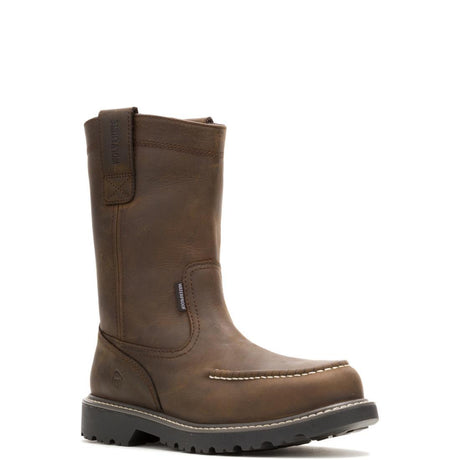 Wolverine Floorhand Moc-Toe Waterproof Steel-Toe Pull-On Work Boot Coffee W251054 Medial Image